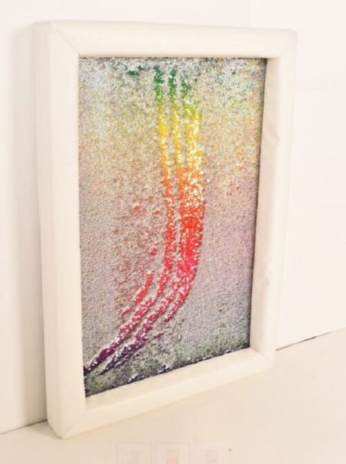 Silver Rainbow Sequin Panel - 750 x 550mm
