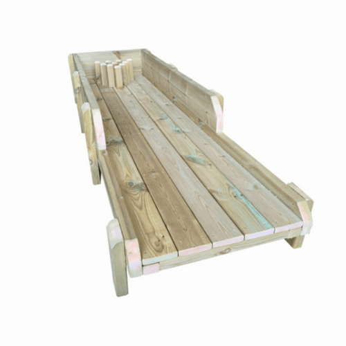 Sensory wooden bowling alley