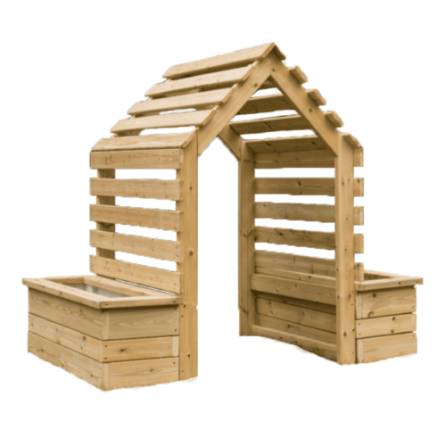 Wooden Archway and Planter