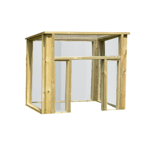 Wooden mark making cube for sensory gardens