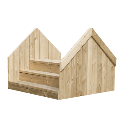 Wooden up and over steps