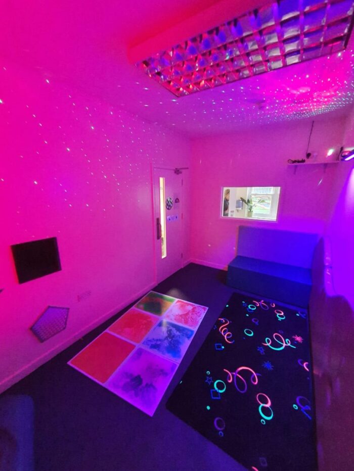 padded seating area