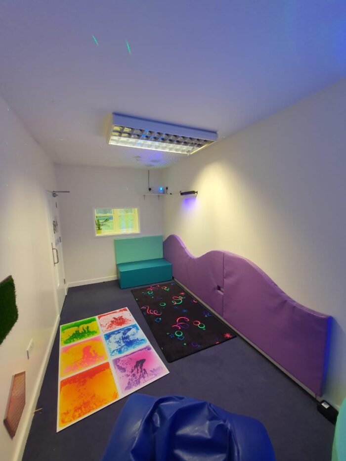 padded seating area