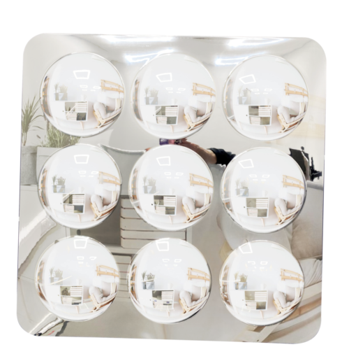 4 Piece Assorted Convex Mirrors