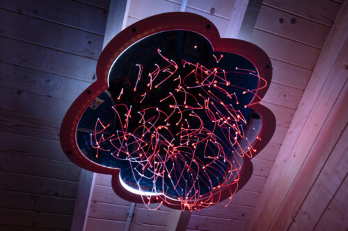 Mirrored Cloud Panel with Fibre Optics