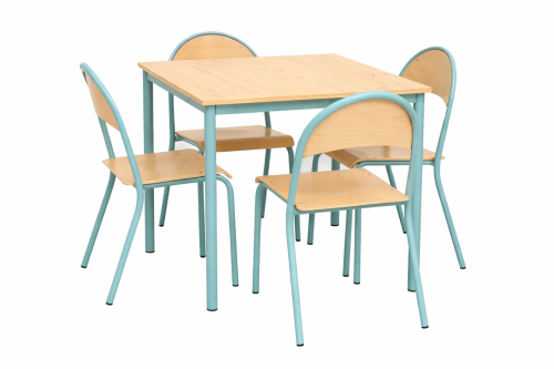 Maple Top Table 80 x 80cm with 4 chairs